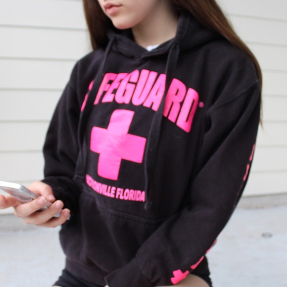 Pink lifeguard hoodie Clearance